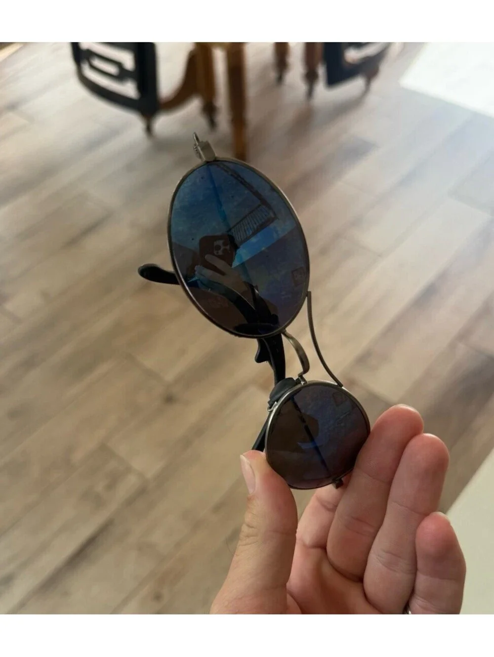 VINTAGE B&L RAY-BAN BLUE MIRROR ORBS SUNGLASSEs